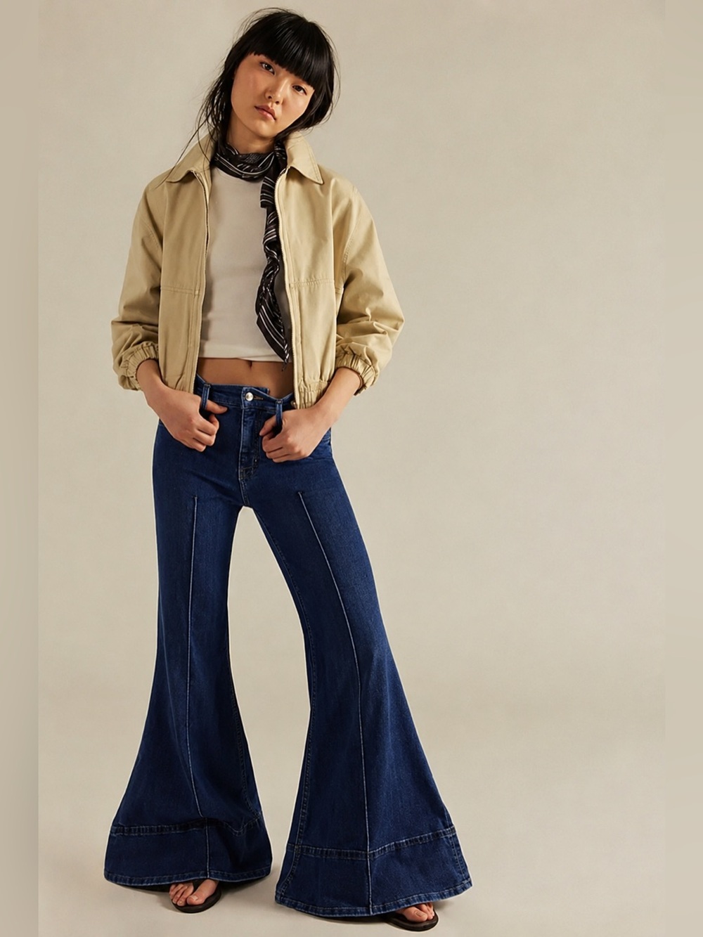 NWOT Free People Lo Rosa Flare Jeans